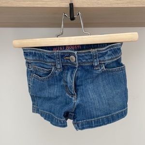 Denim shorts with heart pockets